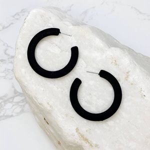 Black Velvet Hoops